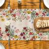 Table Runner Christmas Floral Printing Machine Washable Home Party Decoration Table Runner Protects Table from Heat Scratches Spills Tablecloth