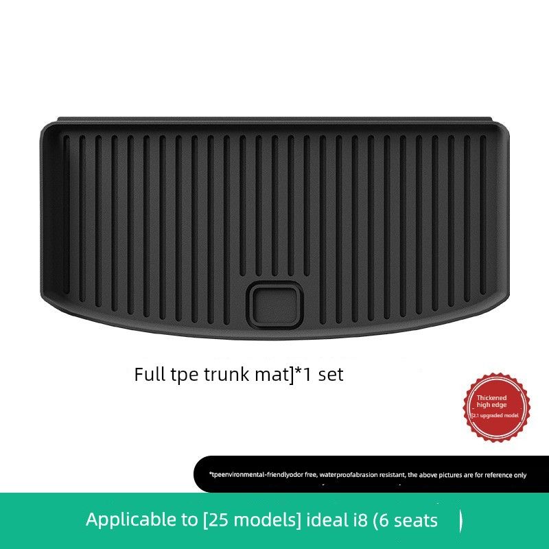 Suitable for 25 Models of Li Auto I8 Cars, Special Tpe Car Mats, Trunk Anti-Dirt Mat, Seat Back Cushion 25 Ideal I8 Trunk Mats (Six Seats/No Holes)