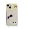 Apple 11 12 13 14 15 ProMax Przezroczyste Matowe Miękkie Etui na Telefon Komórkowy dla Wychodzących Kociąt i Szczeniąt.