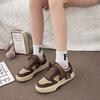 Casual Sports Shoes Board Shoes Women's Sneakers New Muffin Thick Bottom Khaki Black White Color Matching Fashion Women's Shoes