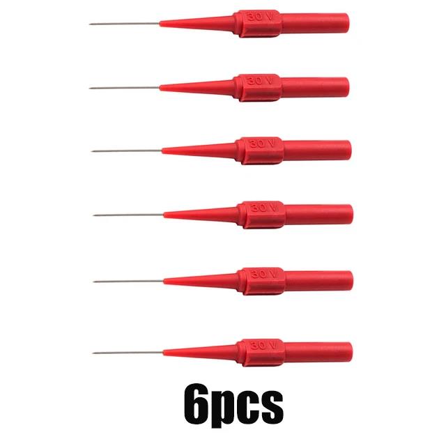 10Pcs 30V Diagnostic Tools Multimeter Test Lead Extention Back Piercing Needle Tip Probes Car Automotive Test Probe Kit 0.7MM Code Readers 4