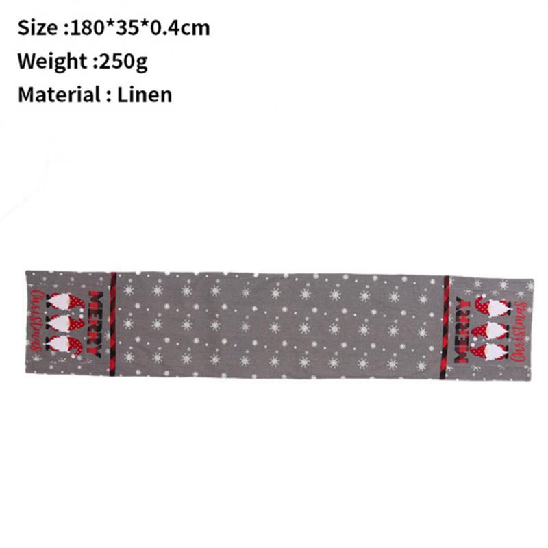 Christmas Table Runner Merry Christmas Decoration for Home Xmas Party Decor 2024 Navidad Notal Noel Ornament Happy New Year 2025