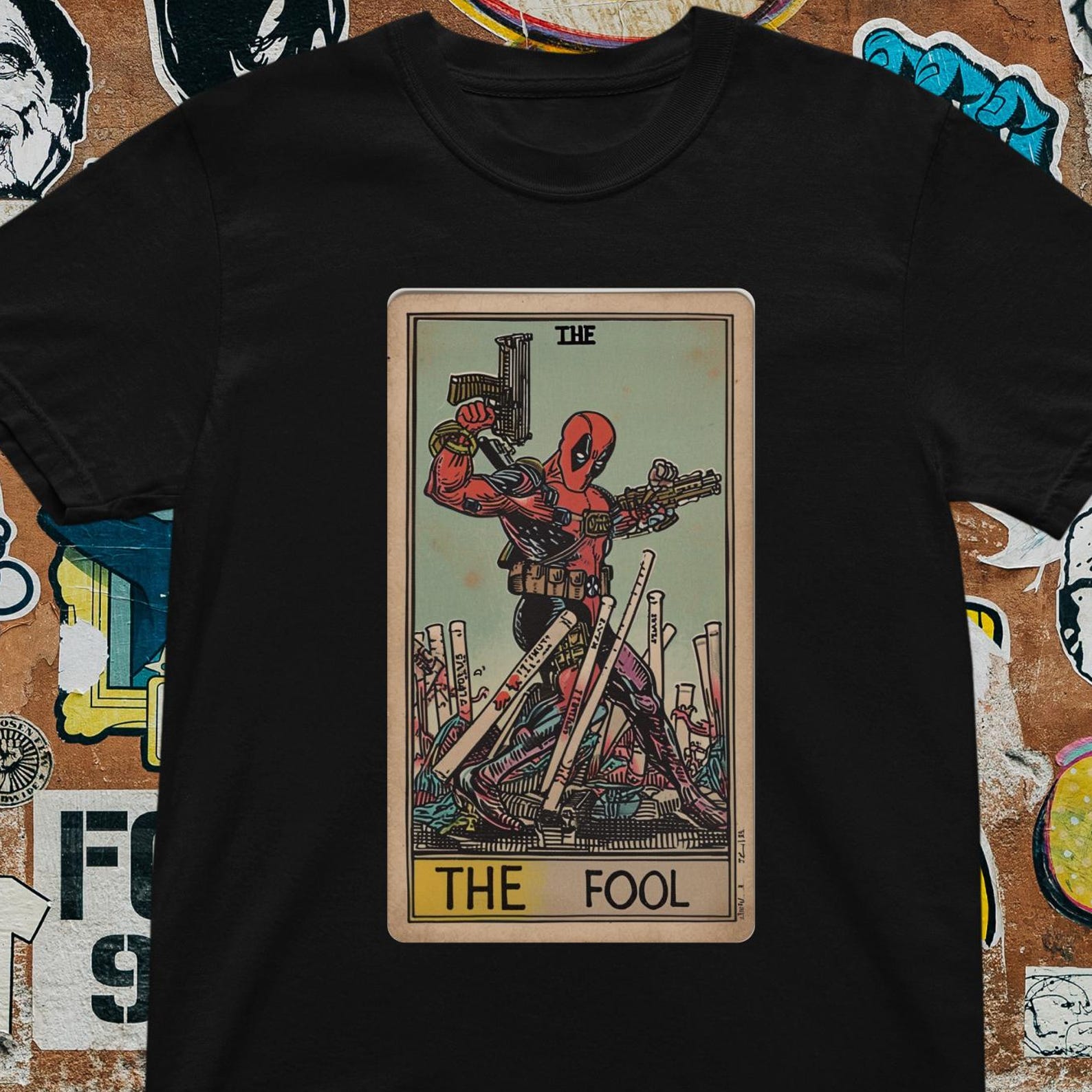 The Fool Tarot Card T-Shirt – Major Arcana Graphic Tee, Vintage Occult Shirt 4XL