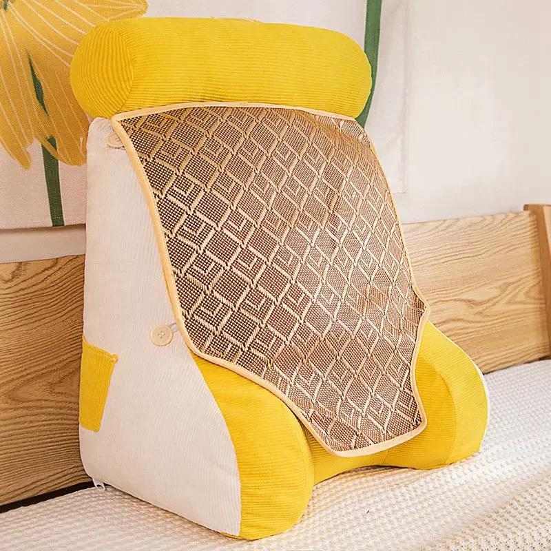 Summer New Corduroy Cool Cushion Waistrest Full Fit Large Backrest Multi Functional Solid Color Cool Cushion Waistrest