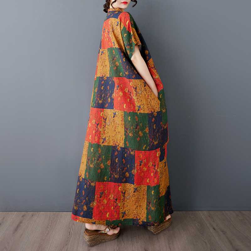Ladies Look Thin, Cotton and Linen Retro Long Skirt, Extra Long Robe