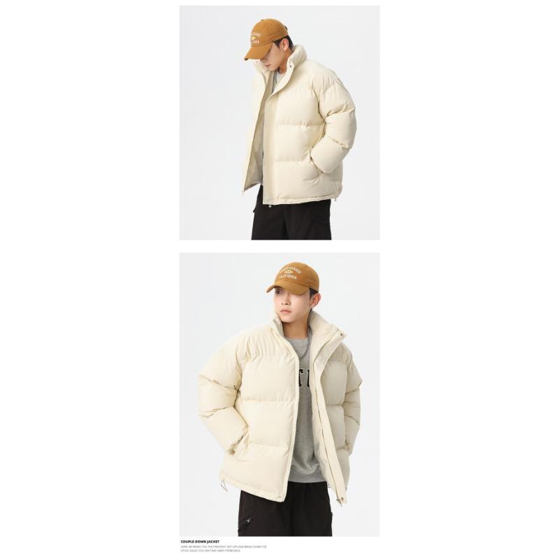 Solid Color Loose Thickened Warm Padded Coat Unisex Couple Oversized Winter Outwear