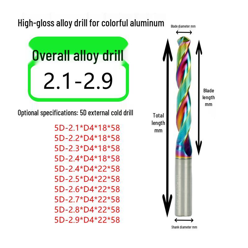 5D Colorful Coated Alloy Drill Bit