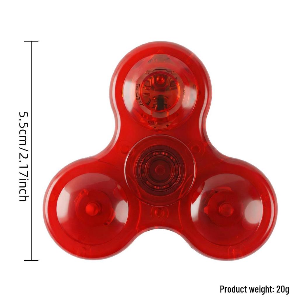 Three-Finger Light-Up Fingertip Gyroscope EDC Decompression Toy for Kids