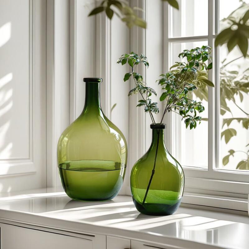 Minimalist Bell-shaped Glass Floor Vase