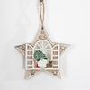 2 ks Dřevěná vánoční přívěsek Vánoční stromek Dekorace Skřítek Hvězda Výřez Závěsné ozdoby pro Domácí Párty Obývací Pokoj