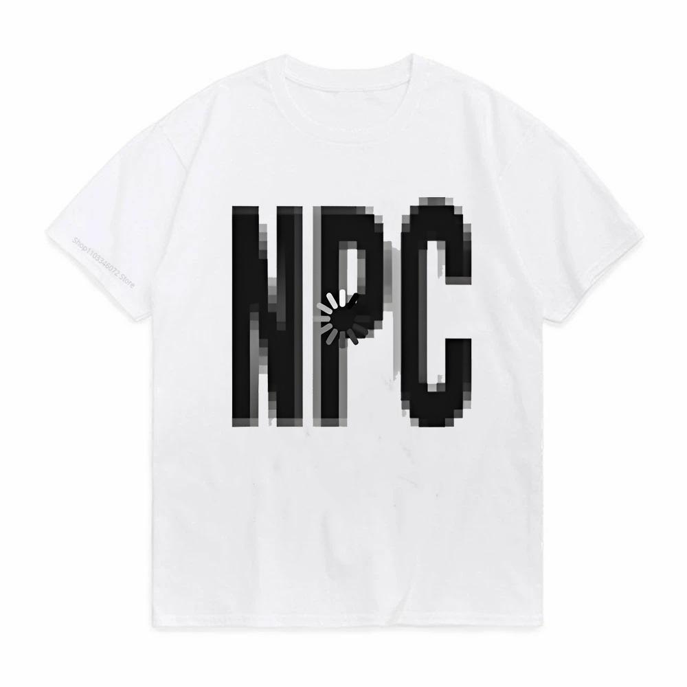 Summer fashion creative print letter NPC Tshirts casual mens soft and breathable Tshirts round neck short sleeved Tshirt