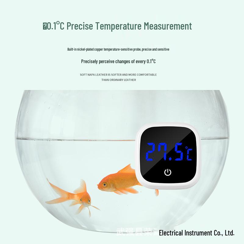 Smart Rechargeable Touchscreen Aquarium Thermometer - High-Precision Universal Fish Tank Temperature Meter