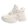 Fleece two cotton sneakers women's shoes winter 2 winter new thick-soled dad shoes thickened and warm