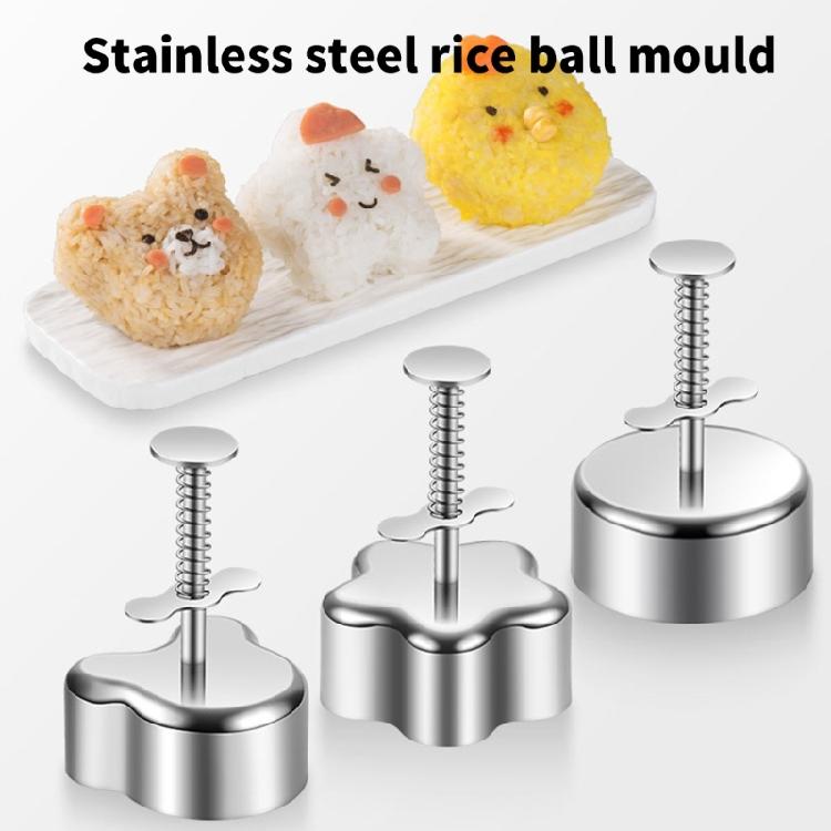Onigiri Maker with Unique Animal Shape Stainless Steel Kitchen Sushi Molds Rice Sphere Press for Box Accessories