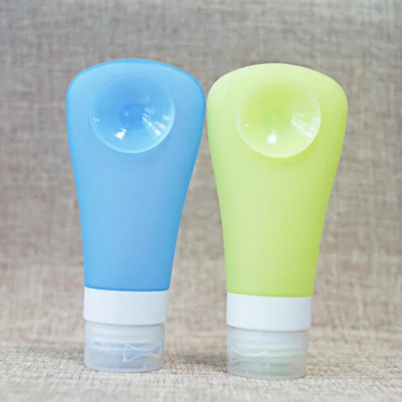 8ML/60ML/90ML Bottiglia Ricaricabile in Silicone Carina Portatile Gel Vuoto Bottiglia Shampoo Con Ventosa Per Viaggiatore Vendita all'Ingrosso