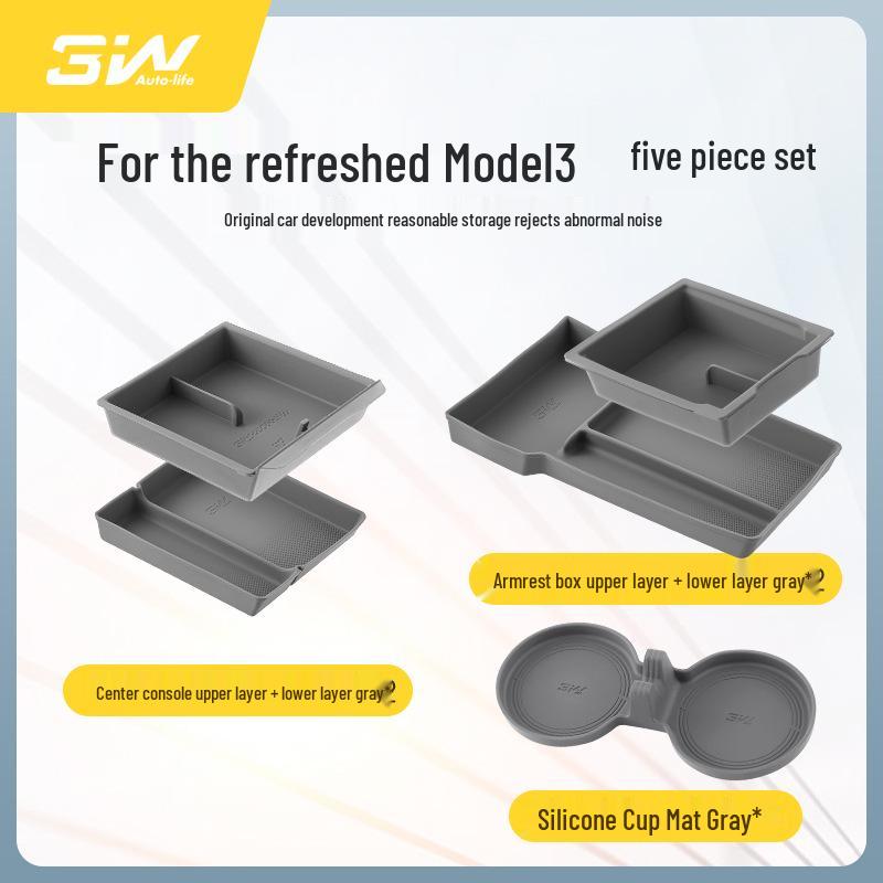 Tesla Model Y/3/S/X Center Console Silicone Cup Holder Coaster