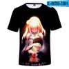 Re Zero 3D potištěné tričko s krátkým rukávem pro léto Muži Ženy Kreslené oblečení Rem a Ram Japonská anime košile Trička