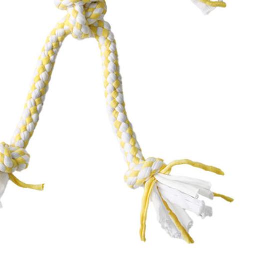 Rope Dog Toy Rope Knot Doll Bite Resistant Chew Toy Interactive Tug of War Toy for Aggressive Chewers Dogs Teeth Cleaning