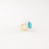 Blue Turquoise Gemstone 925 Solid Silver Jewelry Handmade Ring Valentines Gift RR-61-30