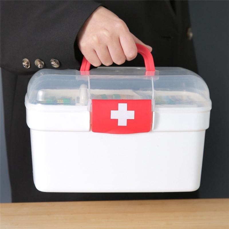 Good-New Large Capacity Pills Storage Box Multi Layer Portable Jewelry Organizer Plastic Medicine Box Household
