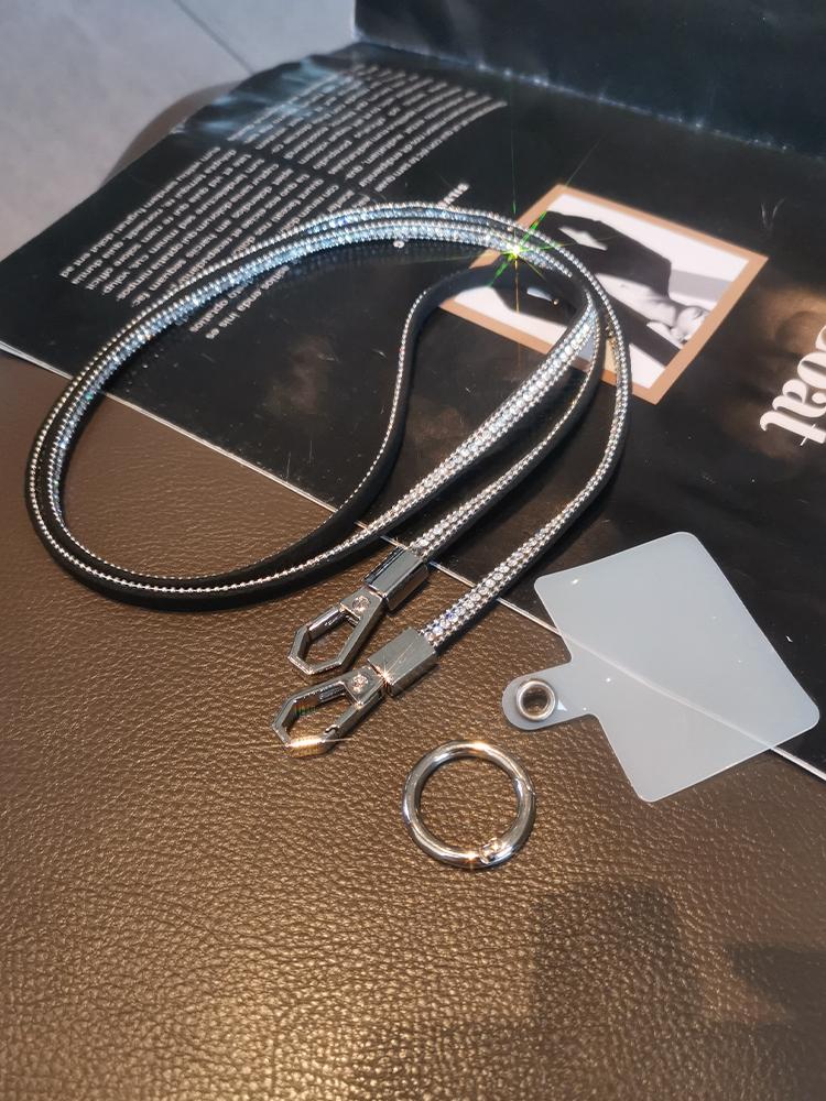 New Universal Rhinestone Crossbody Mobile Phone Lanyard Strap Rope Fashions Women Anti-Lost Cell Phone Lanyards With Gasket Clip