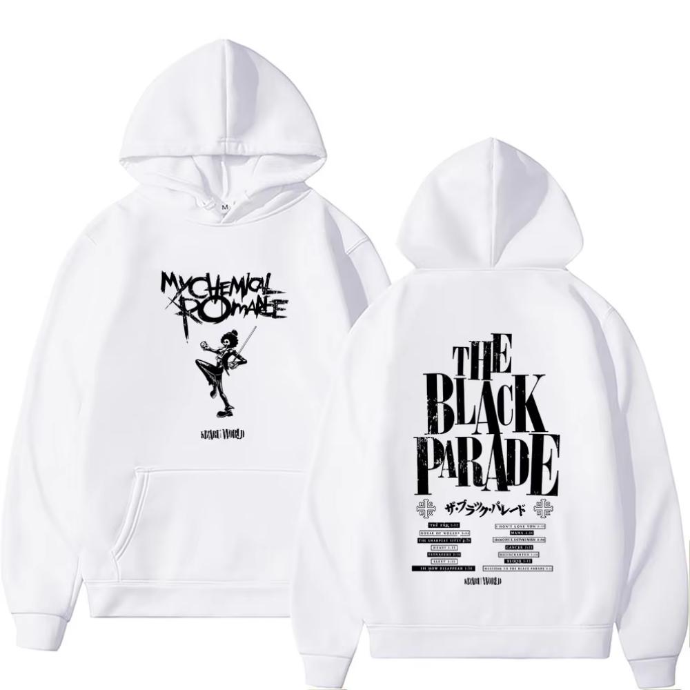 

Rock Band My Chemical Romance The Black Parade Tour Hoodies Men Women Fashion Punk Emo Oversized Pullover Man Casual Hoodie L