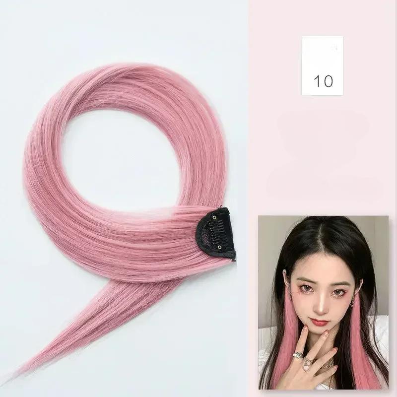60cm Hair Extension Clip In Hairpiece Long Straight Hanging Ear Wig Clip Synthetic Hair Extensions Accessories Hairpiece Hairpin