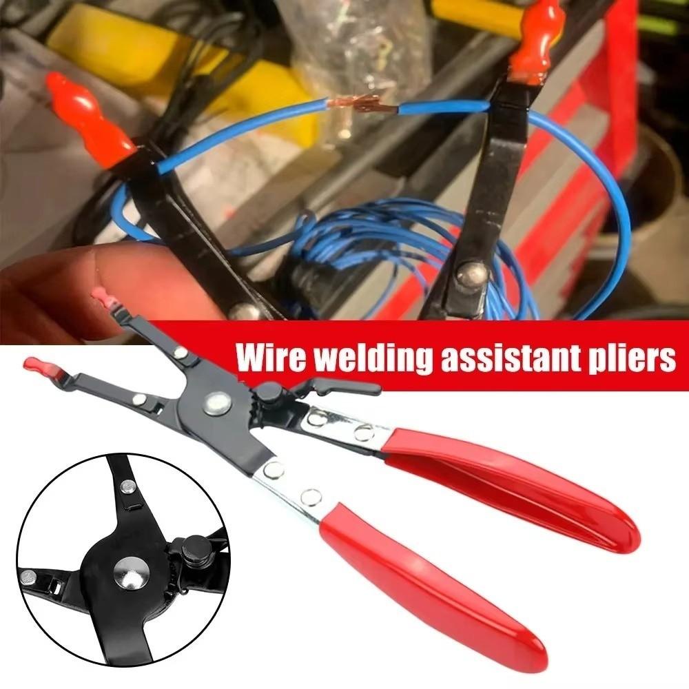 Hold 2 Wires Soldering Plier Multi-Function Pick-Up Aid Tool For Automobile Maintenance