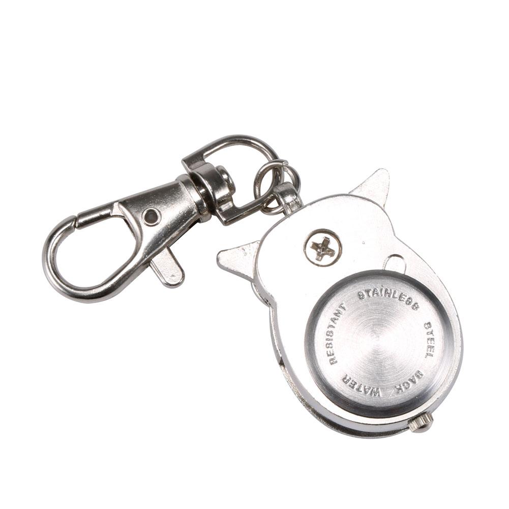 Vintage Numerals Quartz Pocket Watch Owl Shape Watch Sliver Case Necklace Pendant Keychain Clock Chain Mens Women Christmas Gift