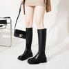 Boots Women's Autumn and Winter Small Inner Height Increase Thick-soled Knight Boots Hard Tube High Heel Boots