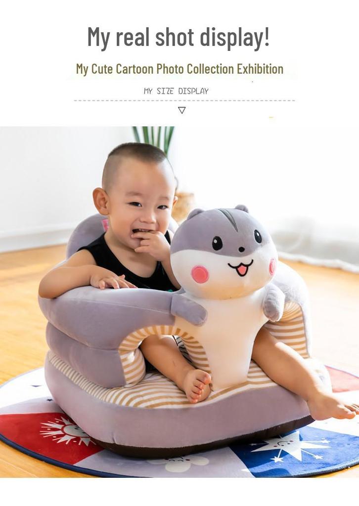 Plush Cartoon Baby Training Seat: Children's Safety Backrest Sofa