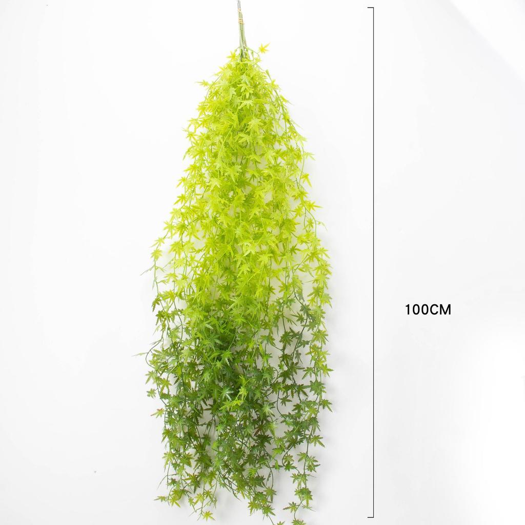 100cm Fake Maple Leaves Ivy Garland Green Plant Vine Foliage Home Decor Plastic Rattan String Wall Decoration Artificial Plants