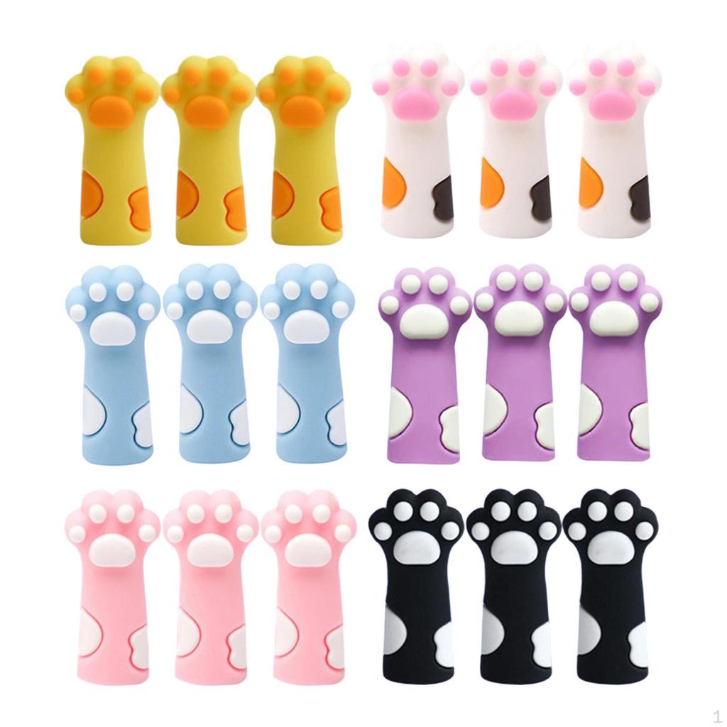 10 Pieces Knitting Pin Stoppers Cat Paw Silicone Accessories Tip Protectors Needle