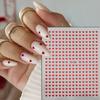 6Pcs Mini Heart Nail Stickers Laser-Cut Love-Themed DIY Nail Patch Decoration, Romantic Nail Art|Romantic Nail Design Stickers
