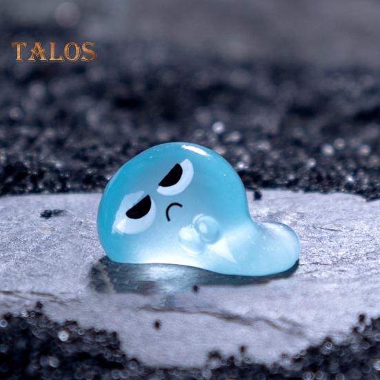 8Pcs/Set Water Sprites Figurine Luminous Mini Water Elf Ornament Miniature Cartoon Waterdrop Statue Toy Microlandscape Desktop Decoration Ornament