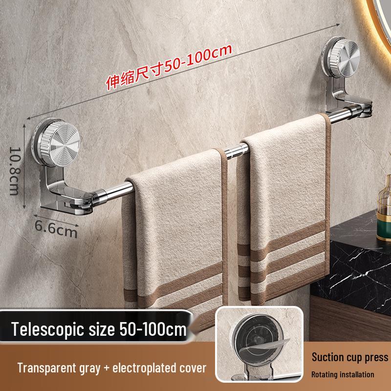 Versatile Suction Cup Rotatable Towel and Shoe Rack - No Drilling Required