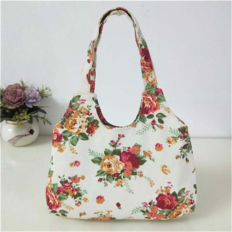 Women's Korean Style Canvas Tote Bag with Bowknot - Simple, Retro, and Perfect for Groceries or Your Phone