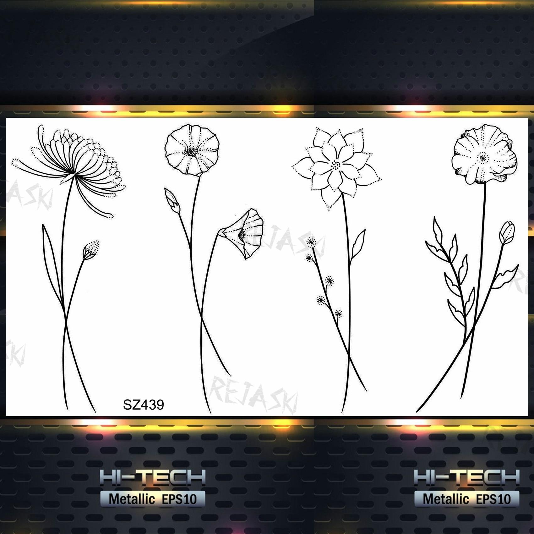 

Маленькие временные татуировки с цветком мака для женщин и взрослых, лаванда, реалистичные поддельные татуировки, наклейки, боди-арт, переводные татуировки с водой