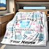 Elephant Family Blanket Personalized Name Soft Comfortable Stylish Blanket Car Blanket Perfect For Travel Camping Outdoor Home Suitable For All