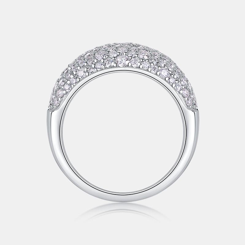 Factory Hip Hop Fine Jewelry Iced Out 925 Sterling Silver Moissanite Ring Luxury Jewelry Engagement Ring