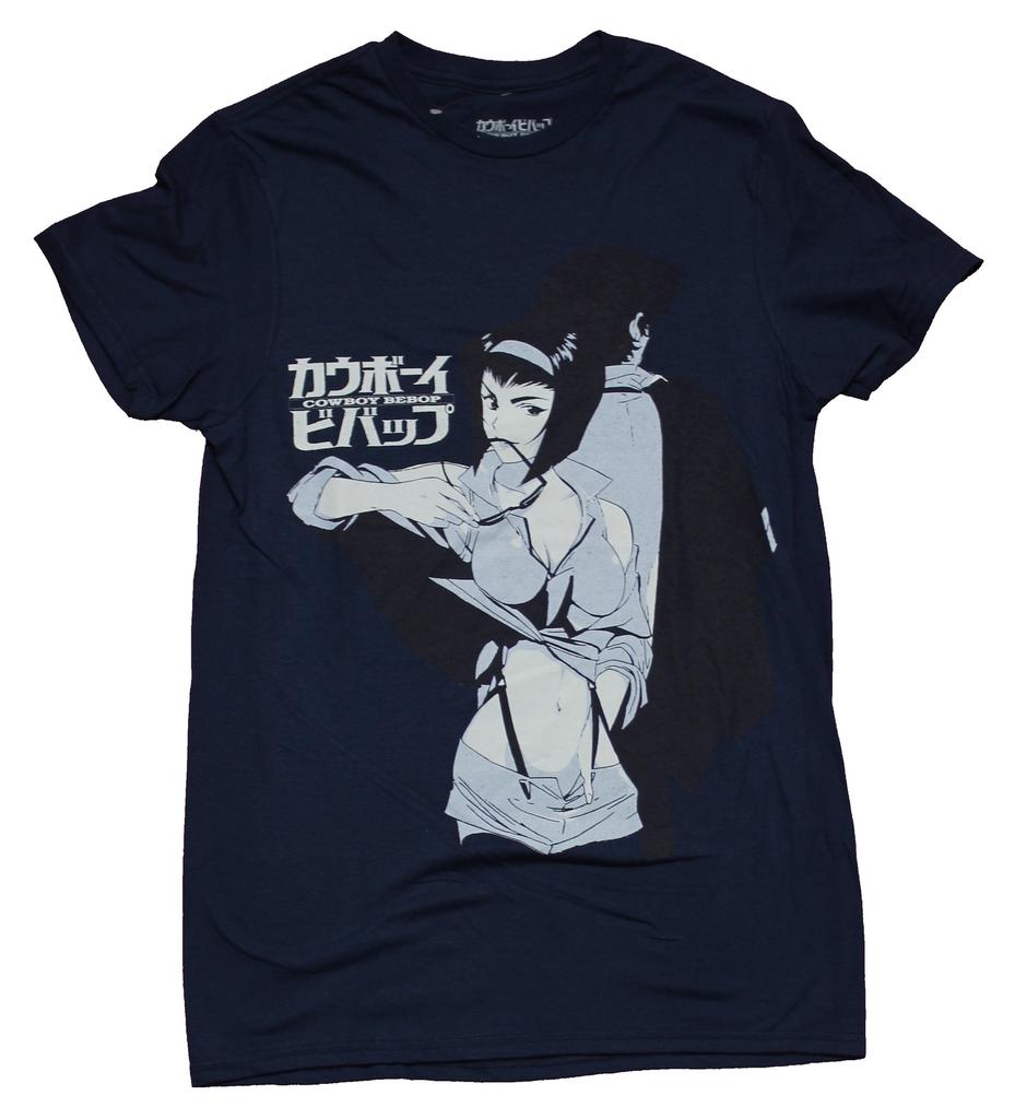 Cowboy Bebop Adult New T-Shirt - Faye Valentine Midriff Pose