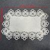 Lace Embroidery Table Cloth Beautiful Hollow Pattern Coffee Cup Mat White Dining-table Decoration