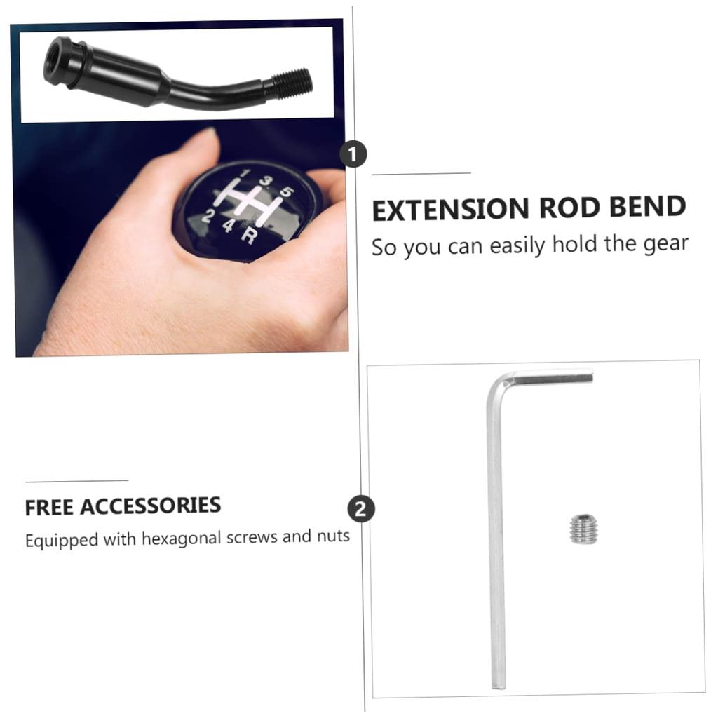 SUPVOX Extension Rod Gear Knob Extender Carbon Fiber Knob Knob Stick Shifter Gear Shift