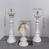 "Luxury Resin Chinese Chess Set: King, Queen, War Horse Pieces & Chessboard"