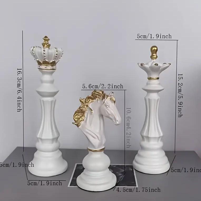 "Luxury Resin Chinese Chess Set: King, Queen, War Horse Pieces & Chessboard"