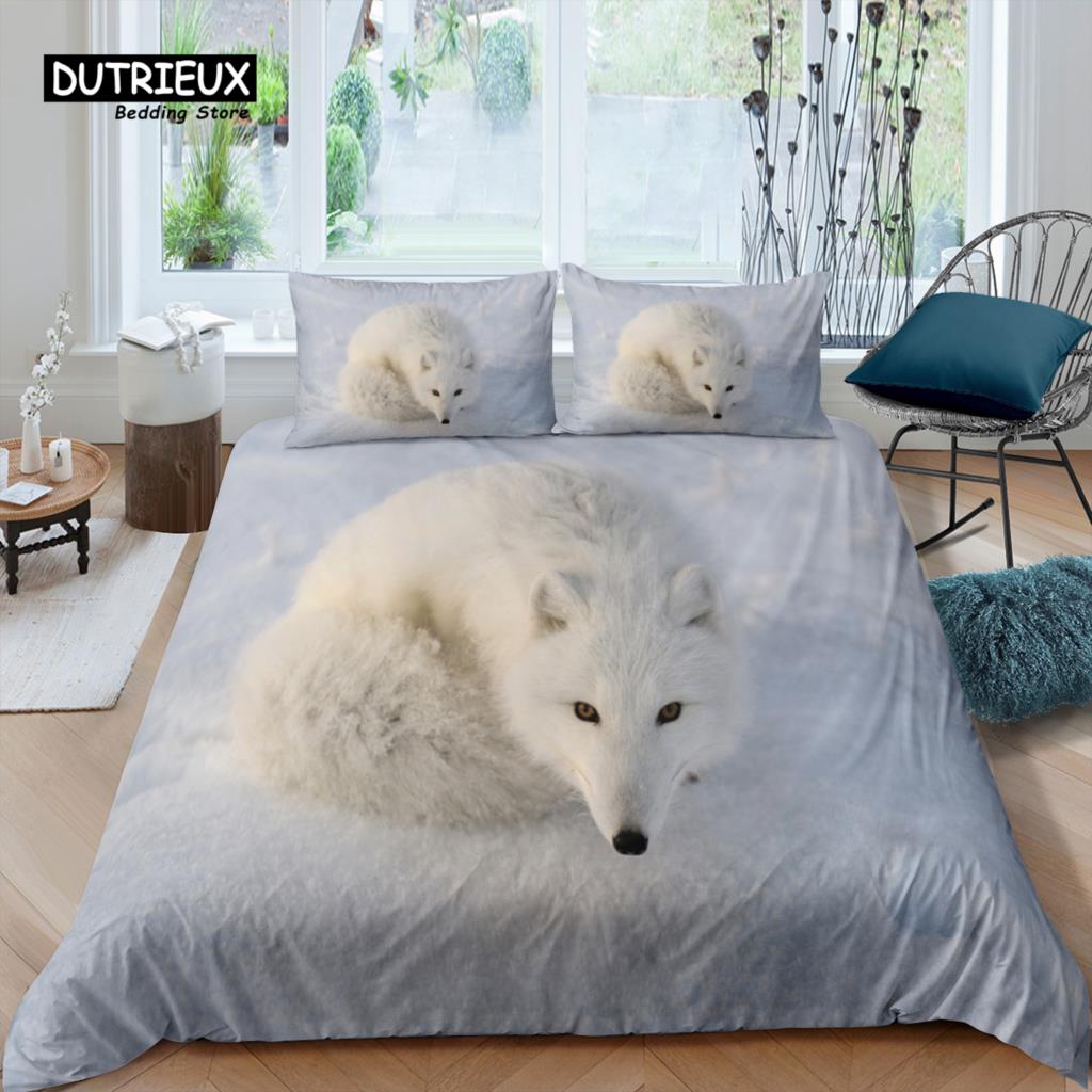 Home Living Luxury 3D Fox Bedding Set Duvet Cover Set Pillowcase Kids Bedding Set Queen and King EU/US/AU/UK Size