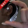 Women's Elegant Shiny Angel Wing Earrings Pair - Clipless Design, Perfect Gift Jewelry for Daily Wear and Parties