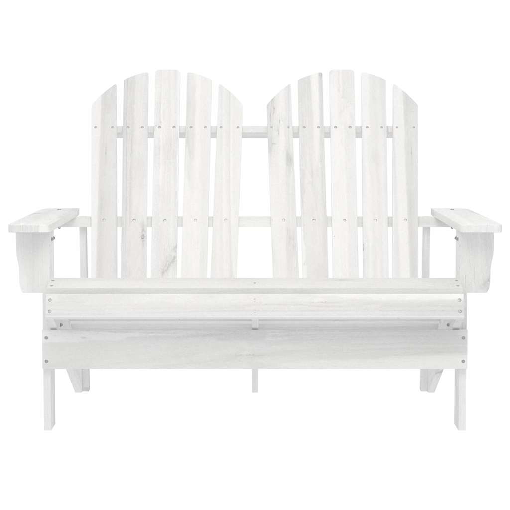 Vidaxl 2-Seater Adirondack Garden Chair, Fir, White