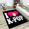 1Pc K Pop Print Rug - Home Decoration Carpet For Living Room Bedroom Flooring Computer Chair Area Rug