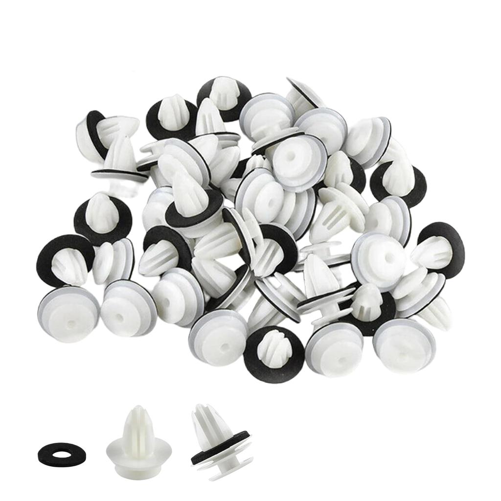 DEVENTORZ 50 Pcs Car Rivets Interior Clips, Nylon Bumper Fixers, Real Door Panel Clips,